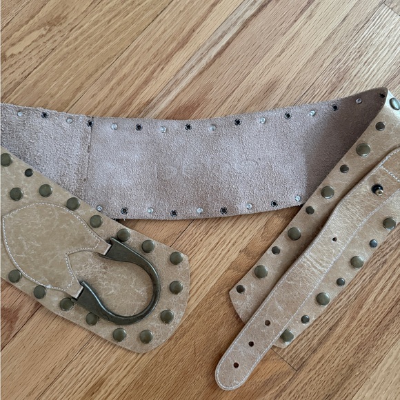 Sexy vintage bebe belt thick belt gold